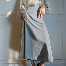 Load image into Gallery viewer, Long Skirt Silk Satin High Waisted A-Line Midi Skirts
