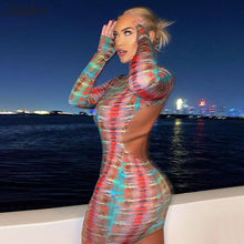 Load image into Gallery viewer, Sexy Backless Serpentine Print Mini Dress Casual Party Club
