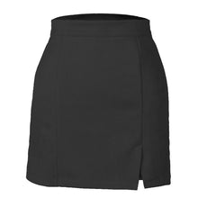 Load image into Gallery viewer, Women Suede Hip Skirt High Waist Zipper  A- Line Mini Skirts
