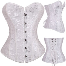 Load image into Gallery viewer, Size S-2XL/6XL Sexy Lace up Boned Overbust Corset Bustier Top Waist Cincher Outfit Summer Party dress  Corselet - radiantonlinemall
